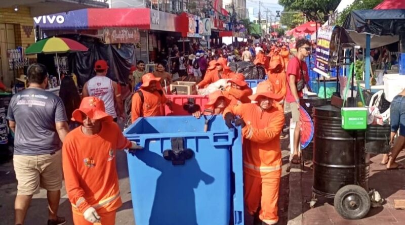 Levantamento da Prefeitura de Parintins aponta resultado expressivo na coleta de resíduos e entulhos na operação festival 2026