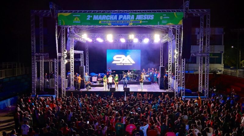 Fé toma conta de Barreirinha com a Marcha para Jesus 2026 neste sábado (25)