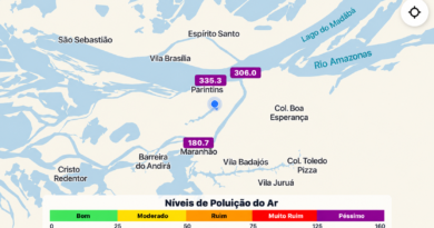 Fumaça volta a tomar conta de Parintins após dia de céu azul