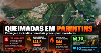 Parintins está entre os 36 municípios em emergência por incêndios florestais; qualidade do ar preocupa